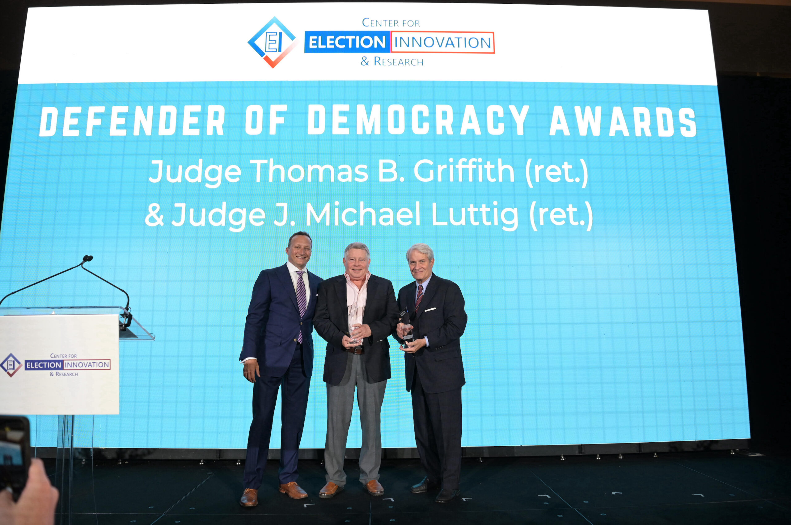 Judge Thomas B. Griffith & Judge J. Michael Luttig Receive CEIR Defenders of Democracy Award